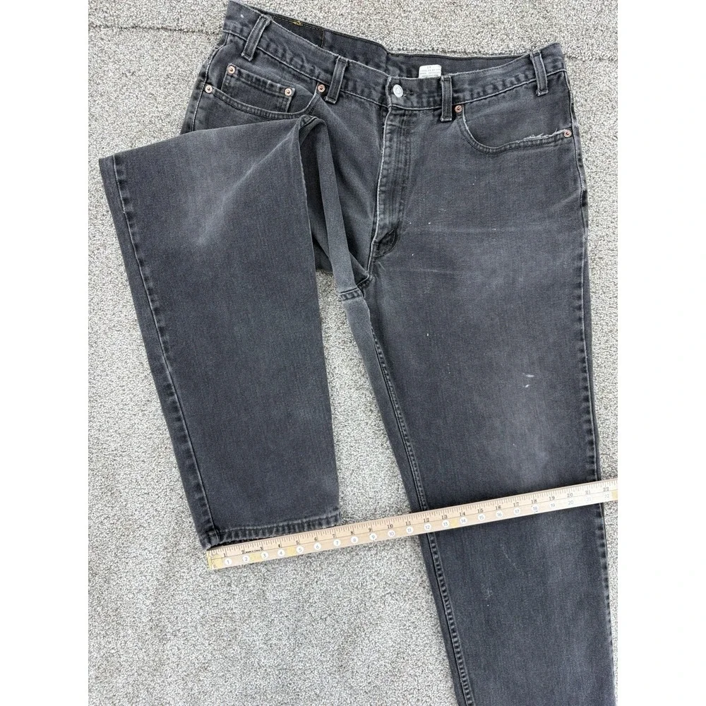 Vintage Levis 550 Jeans‎ 38x34 (36x33) Gray Relaxed Workworn Paint Splatter Y2K